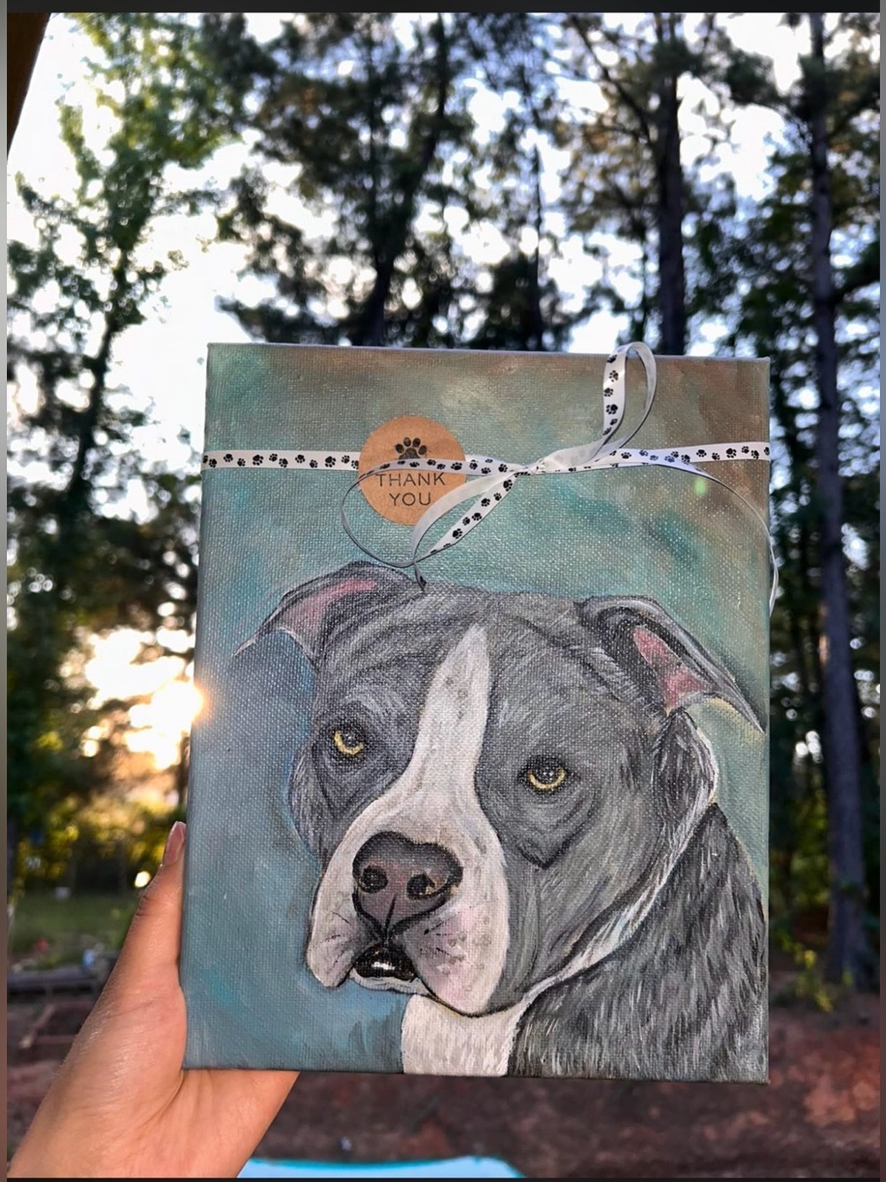 RIKKISRATPACK PIT BULL STAFFORDSHIRE TERRIER PET PORTRAIT